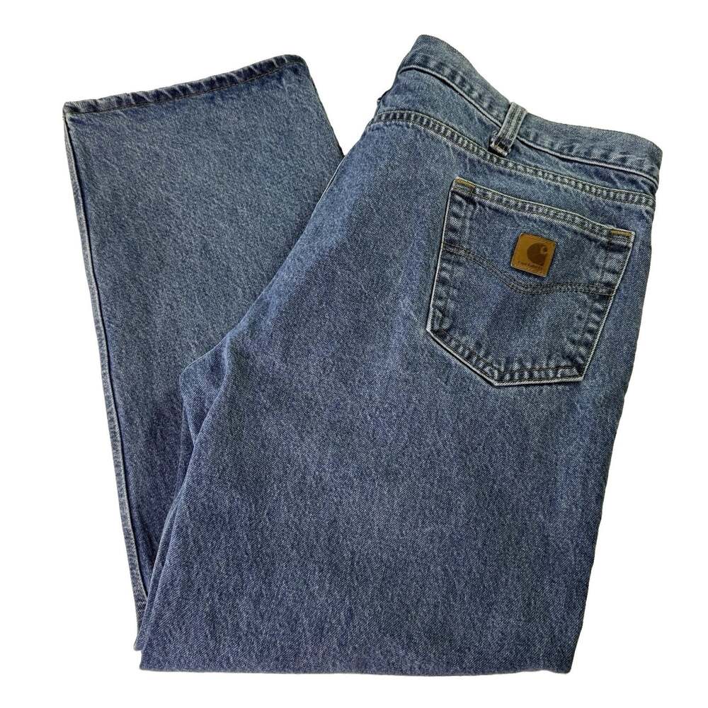 Carhartt B480 DPS Jeans Mens 44x30 Traditional Fit Dark Stonewash Denim Work 44